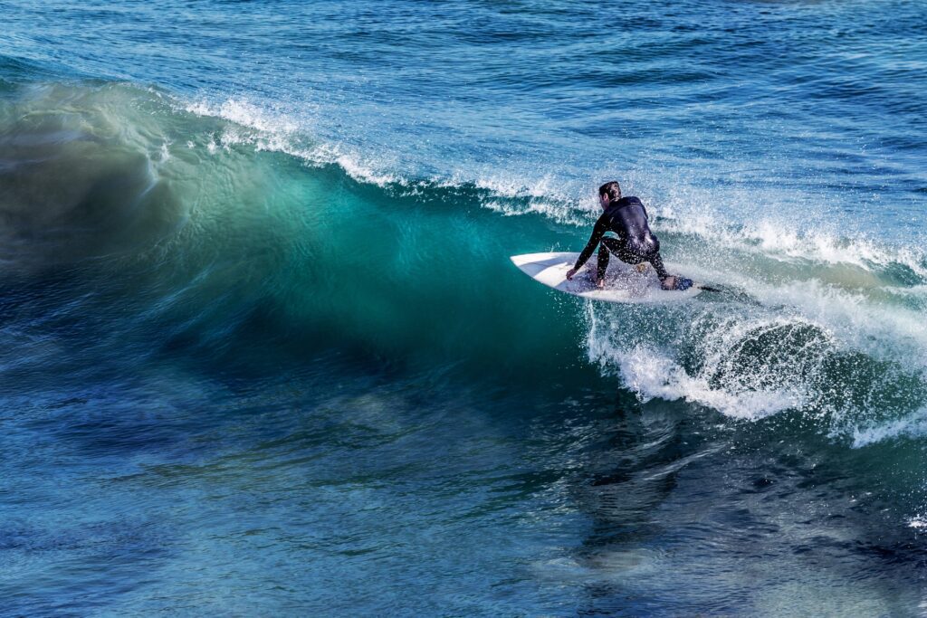 Man surfing in Ireland 
