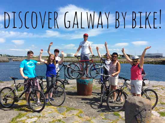 A group of bike travellers in Galway 