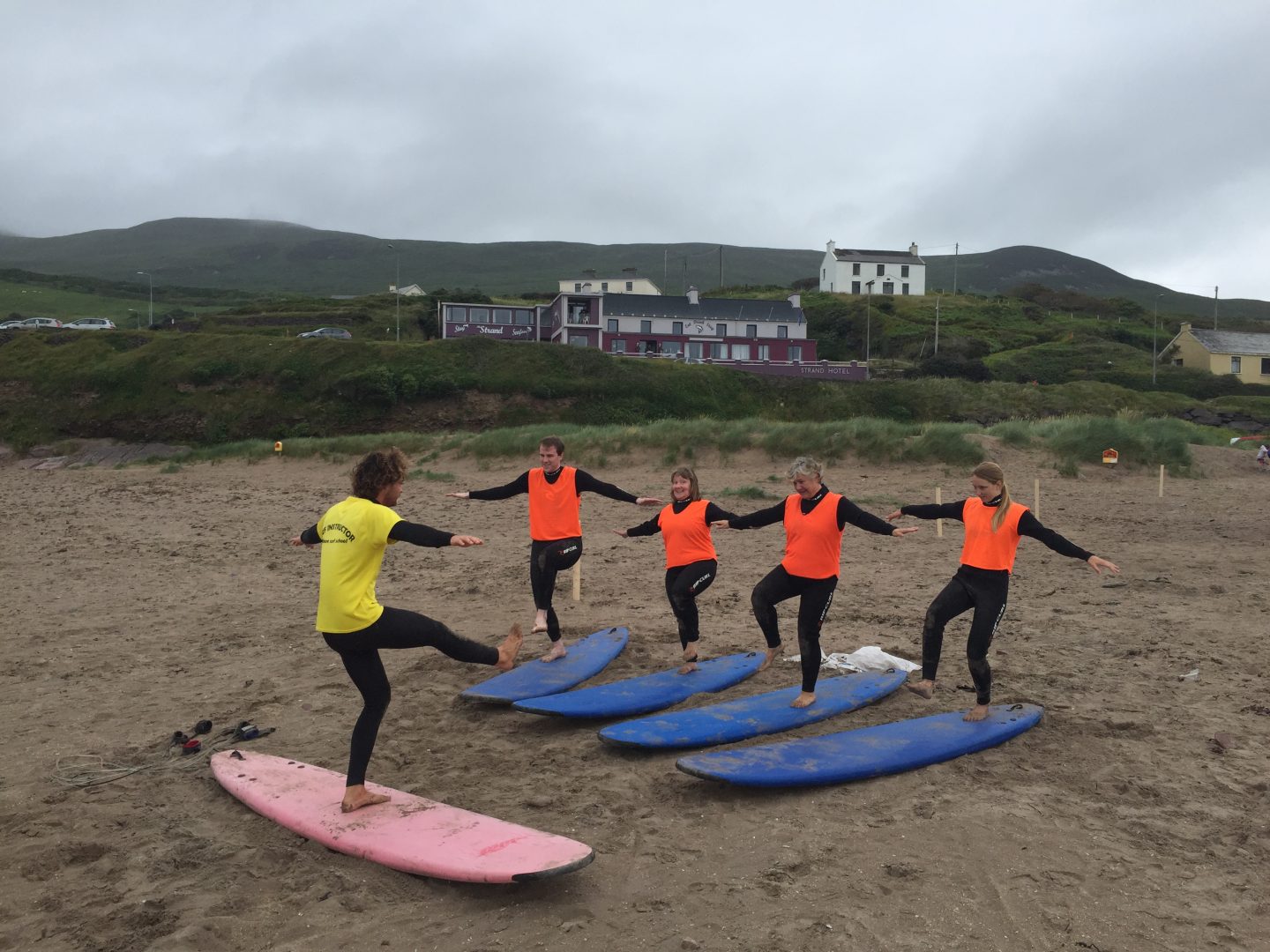 learning to surf on an irish adventure tour