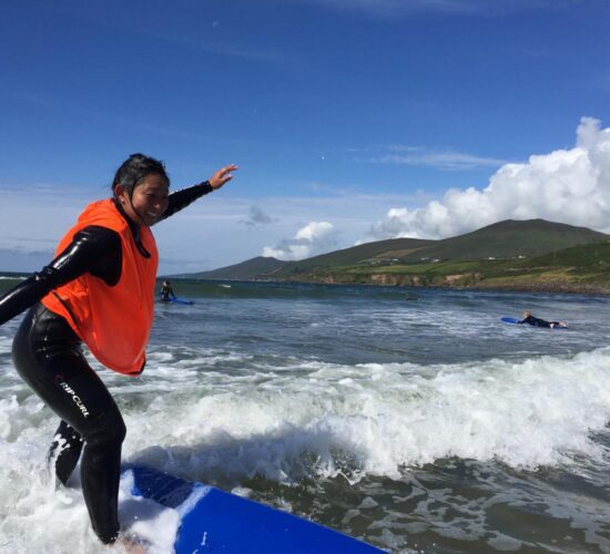 man surfing in Ireland