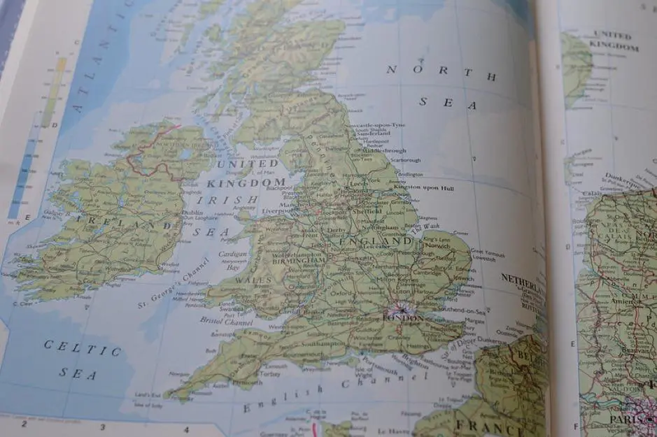 Map of the UK and the Republic of Ireland