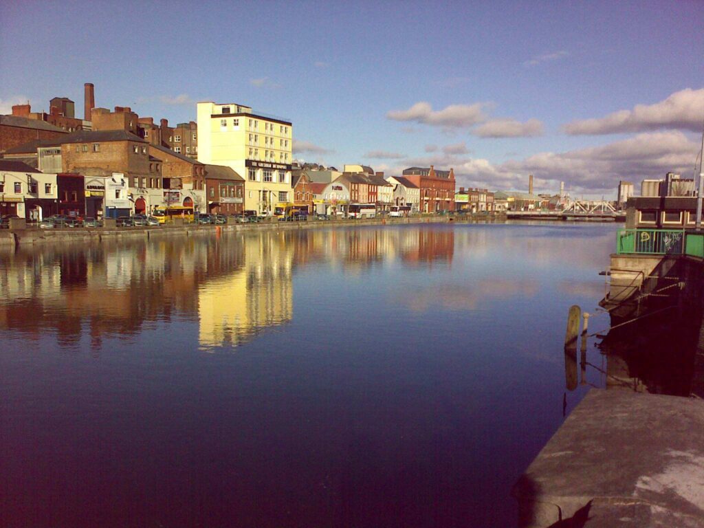View of the River Lee in Cork Ireland