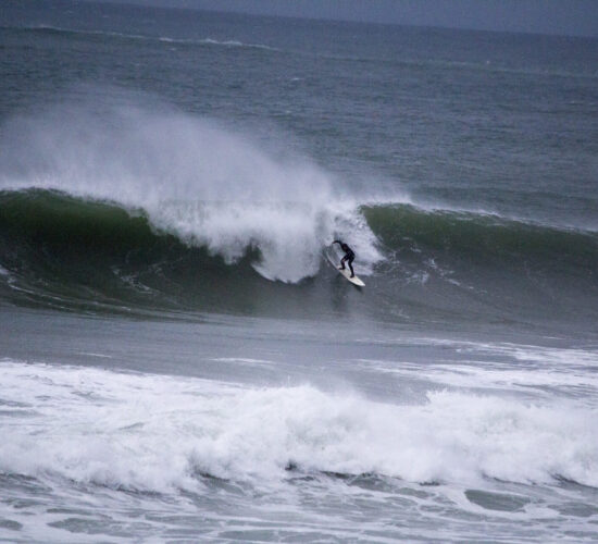 Surfing on the north coast of portrush