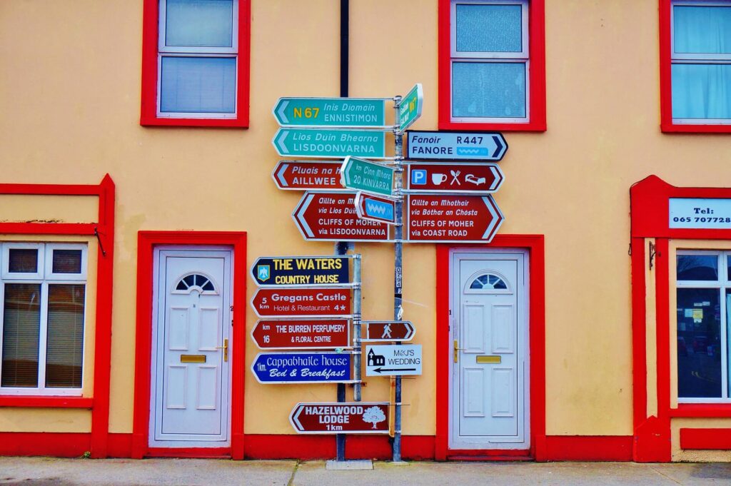Street signs in Galway