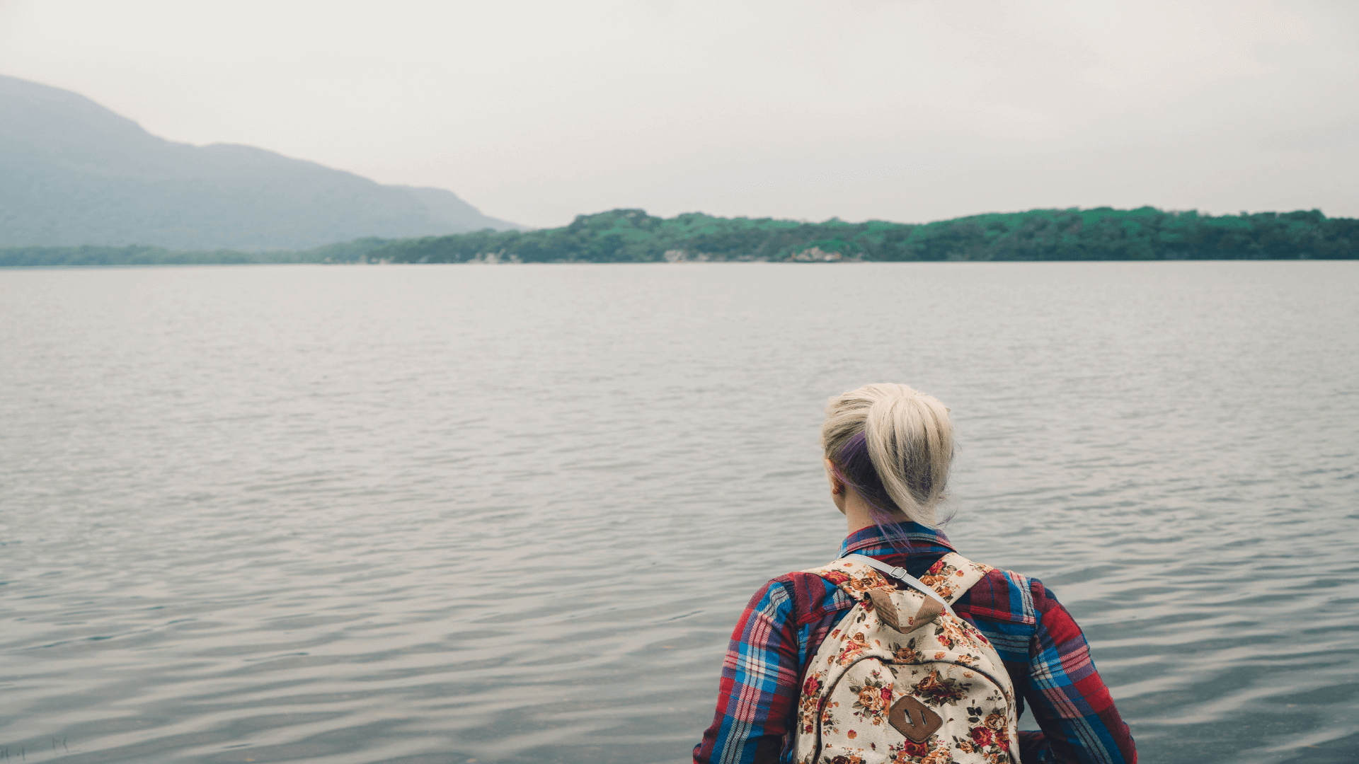 solo traveler at Muckross lake