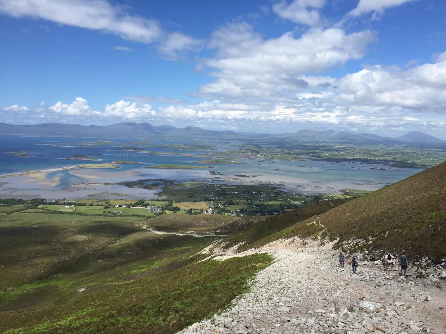 view from mountain during an irish adventure tour