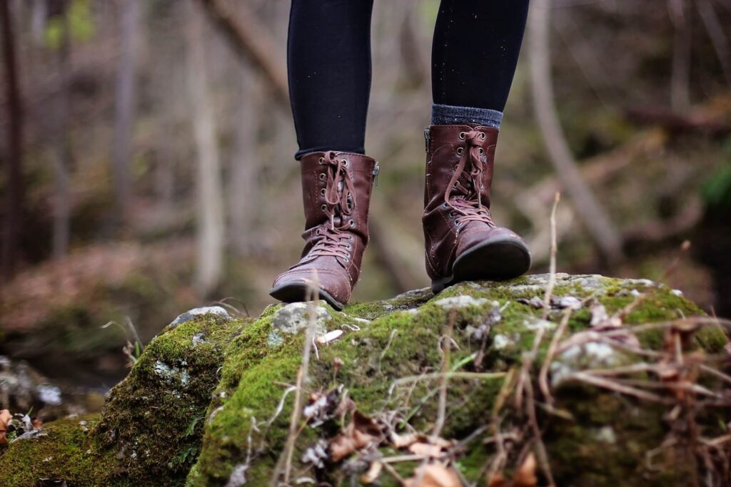 brown leather boots