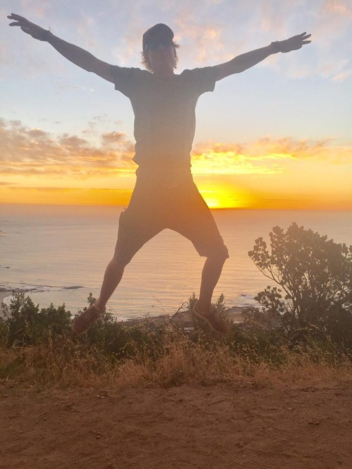 Man in front of Irish sunset