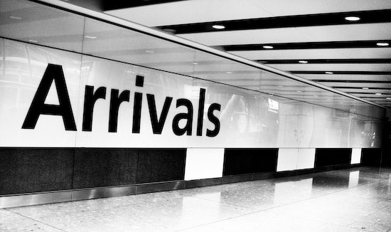 Arrivals at Ireland airport