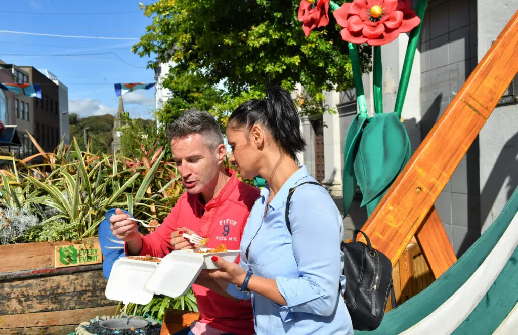 Couple eating