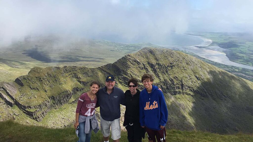 Group hiking in Ireland