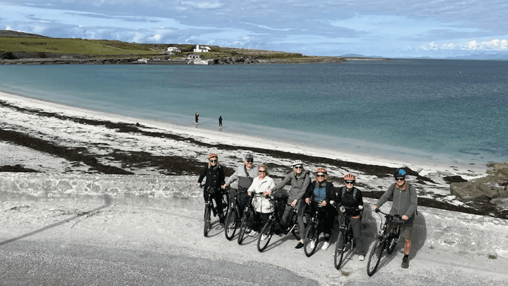 Group of people on bikes