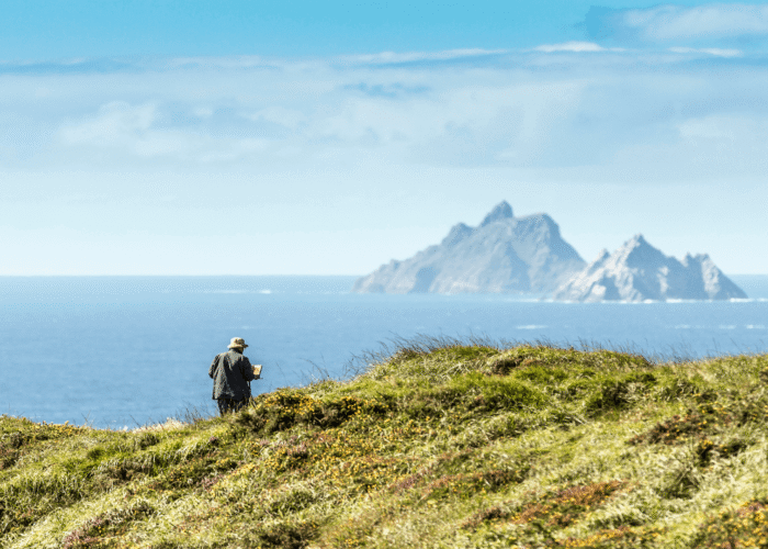 Skellig Michael seen from a distance on one of our Ireland tours